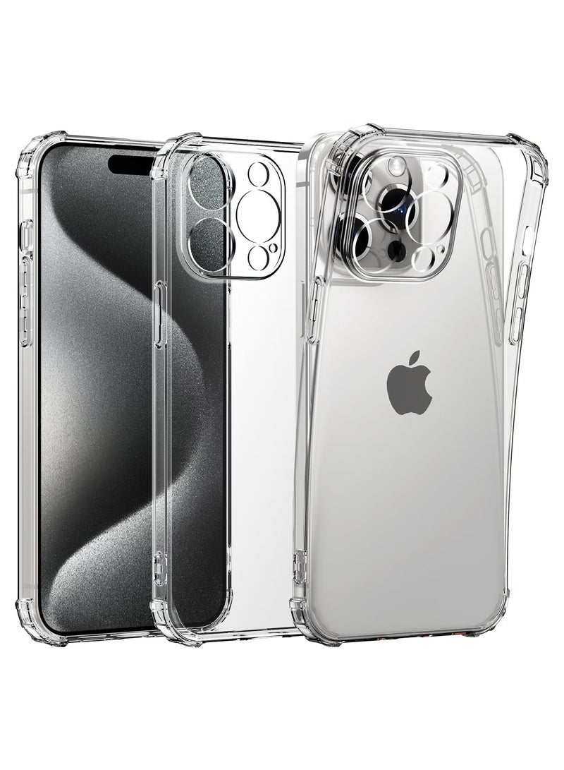 PROMASS Crystal Clear Case for iPhone 15 Pro Max Clear Slim Thin TPU Four Corners Protective Cover Transparent Soft Cover - Image 1