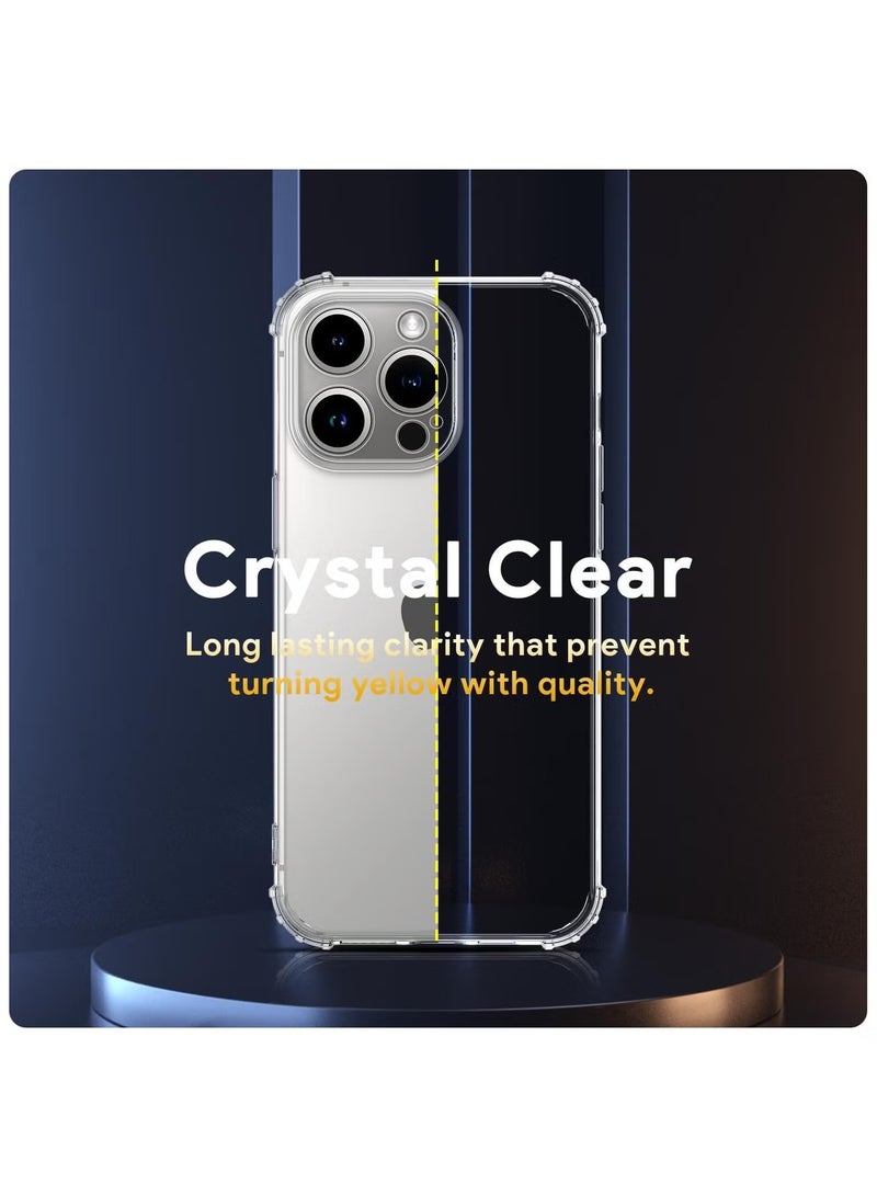 PROMASS Crystal Clear Case for iPhone 15 Pro Max Clear Slim Thin TPU Four Corners Protective Cover Transparent Soft Cover - Image 4