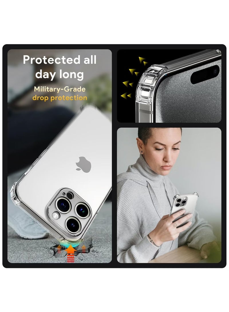 PROMASS Crystal Clear Case for iPhone 15 Pro Max Clear Slim Thin TPU Four Corners Protective Cover Transparent Soft Cover - Image 5