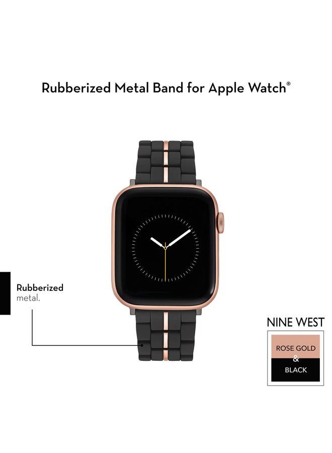 NINE WEST Fashion Rubberized Bracelet for Apple Watch Secure, Adjustable, Apple Watch Band Replacement, Fits Most Wrists - Image 2
