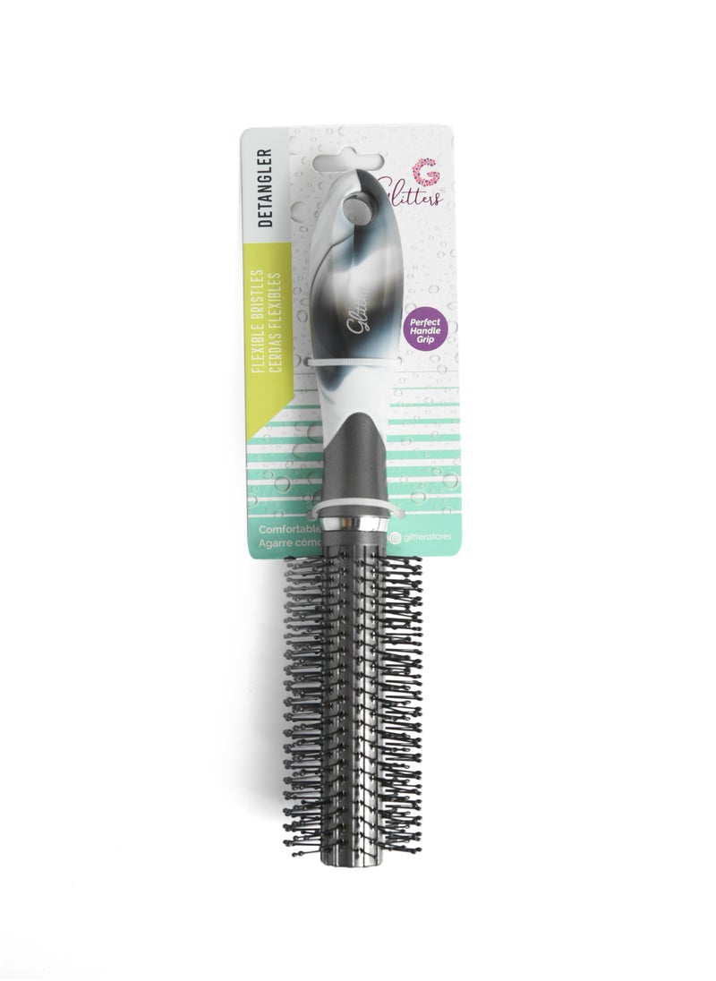 Glitters - Hair Brushes for Men Women, Hole Design Hair Blow Drying Styling Brush Curve Brush Barber Brush for Long, Thick, Thin, Curly Hair, Slicked-back Hair - Image 1