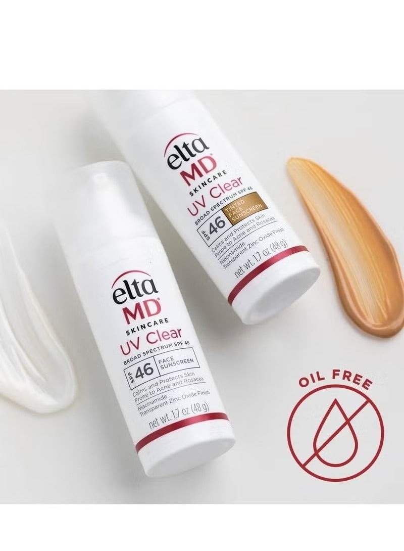EltaMD UV Clear Facial Sunscreen SPF 46 - For Skin Types Prone To Acne, Rosacea & Hyperpigmentation 48g/1.7oz Cream - Image 3