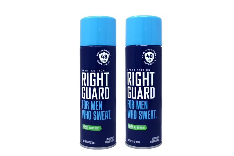 Right Guard رذاذ مضاد للتعرق من رايت غارد، رياضي منعش 6 أونصات للرجال الذين يتعرقون (عبوة من 2) - Image 1