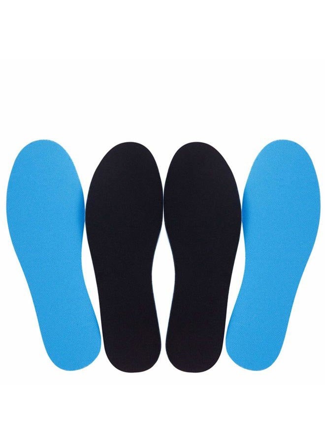 Amitataha 2 Pairs Breathable Insoles, Super-Soft, Sweat-Absorbent, Double-Colored and Double-Layered Shoe Inserts of Foam that Fit in Any Shoes (Blue/Black, 9.5-12 Women/8-9 Men) - Image 3
