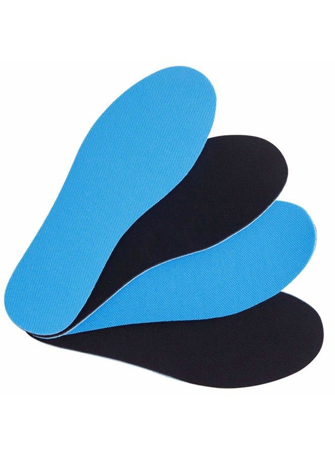 Amitataha 2 Pairs Breathable Insoles, Super-Soft, Sweat-Absorbent, Double-Colored and Double-Layered Shoe Inserts of Foam that Fit in Any Shoes (Blue/Black, 9.5-12 Women/8-9 Men) - Image 2