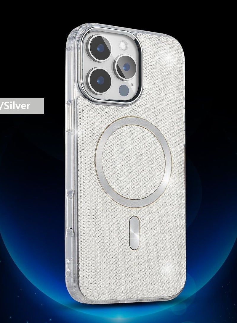 IP13 PRO  SHINING WITH MAGSAFE MAGNETIC CASE IPHONE 13 PRO (Design- 140) [SILVER Color]