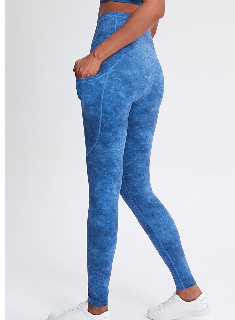 Loquat Solid Stretch Yogo Pants Blue  - Image 2