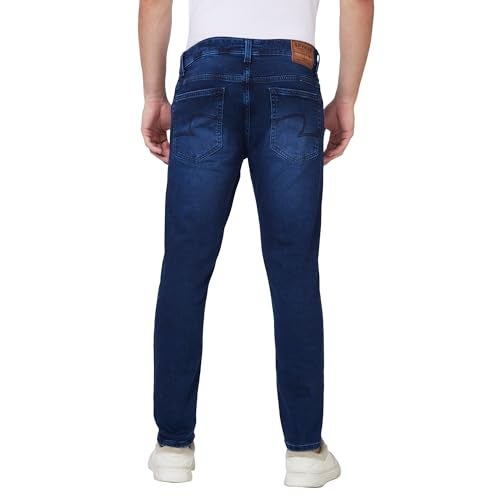 Spykar Mid Rise Slim Fit Tapered Length Blue Jeans for Men (Size: 32)-MDKN2BC006-Mid Blue - Image 3