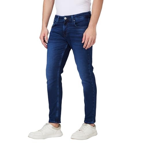 Spykar Mid Rise Slim Fit Tapered Length Blue Jeans for Men (Size: 32)-MDKN2BC006-Mid Blue - Image 4