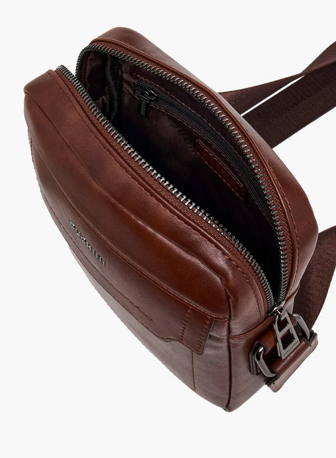 دوتشيني حقيبة كروس بودي صلبة بحزام قابل للتعديل وإغلاق بسحاب