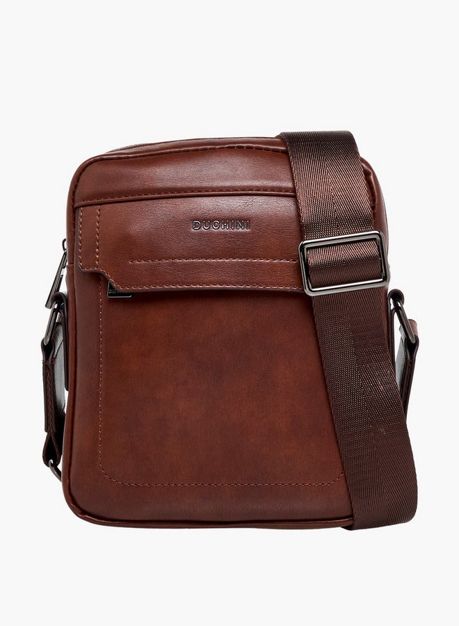 دوتشيني حقيبة كروس بودي صلبة بحزام قابل للتعديل وإغلاق بسحاب - Image 1