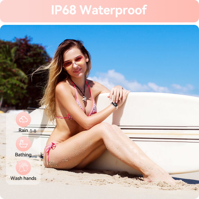 Smart Watch: 1.47-Inch HD Color Touch Screen, IP68 Waterproof, Long Battery Life - Heart Rate Blood Oxygen Sleep Monitor Sports Watch for Men and Women - Image 5
