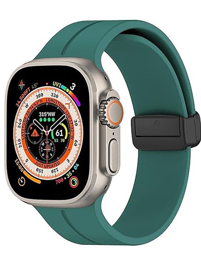 Apple Watch Band 49mm 45mm 44mm 42mm Watch Strap Band Waterproof Band With Buckle - Green - Image 1