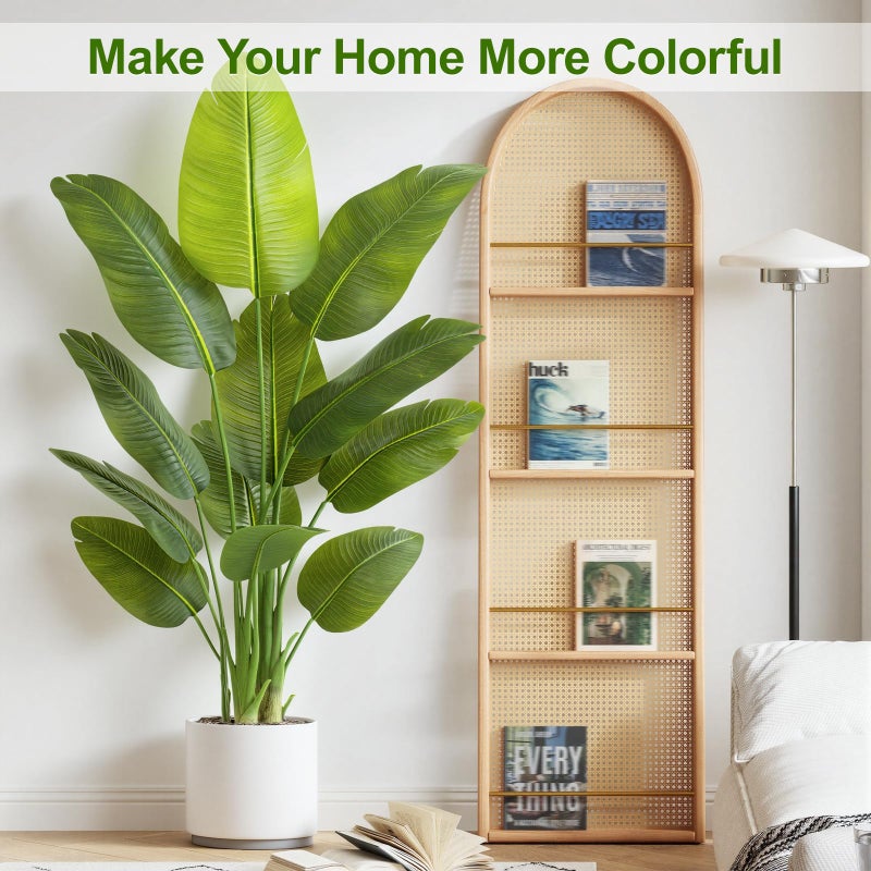 Keeplush Lifelike Bird of Paradise Artificial Plant,5ft Faux Banana Leaf Tree with 12 Trunks - Perfect Indoor Silk Floor Plant for Home Decor in Living Room, Office, and Bedroom 1Pack - Image 2