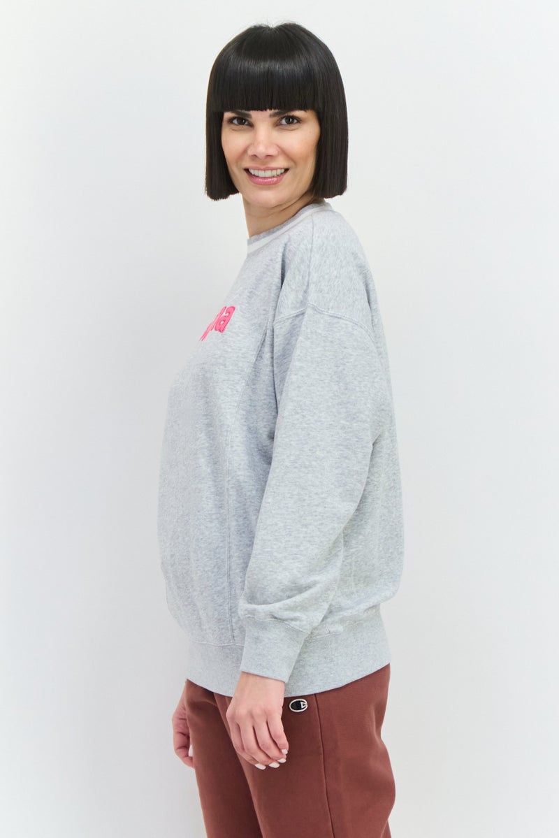 PUMA Women Regular Fit Embroidered Logo Outdoor Sweatshirts, Heather Grey - Image 2