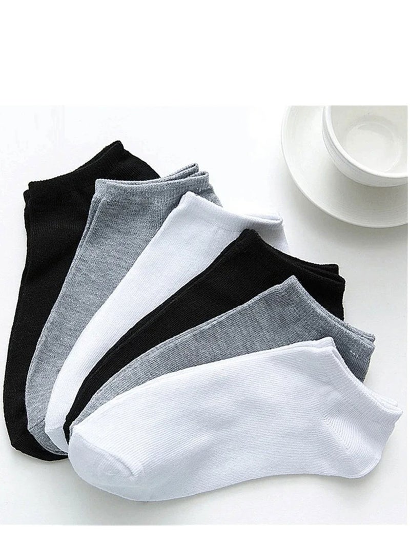 Selecta Now Men's Cotton Pack of 6 Ankle Socks Low Cut Breathable No Show Trainer Socks for Gym Office & Casual Wear Comfortable Soft Socks - Image 4