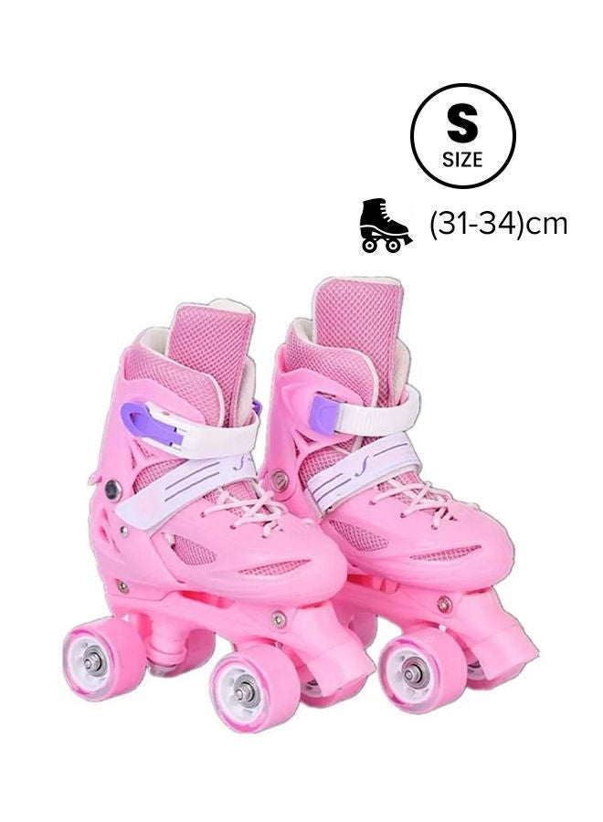 Kids Unisex Four Wheel Roller Skating Shoes S (31-34)cm S (31-34)cm - Image 1
