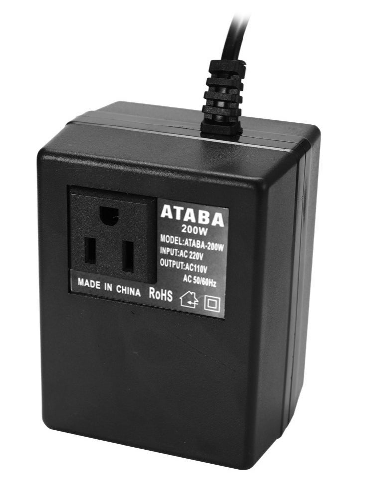 Atababa Intelligent Efficient Household 200W AC 220V To 110V Step Down Transformer Voltage Converter Travel Power Adapter  - Image 4