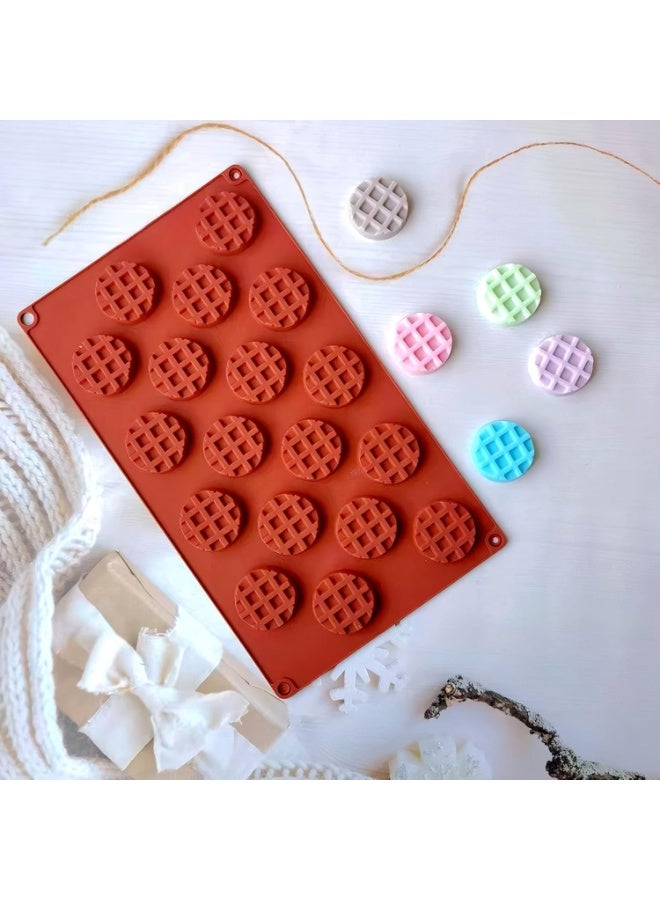 Silicone Waffle Mold Set, 2PCS/Set 20 Cavity Mini Silicone Waffle Mold Waffle Making Mold, Non-stick Cake Cookie Chocolate Making Mold for Baking - Image 4