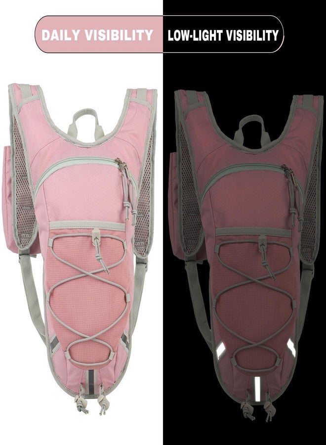 DEVONWIDE Lightweight Hydration Backpack 2L Water Bladder Pack - Pink | Water Backpack for Women Running, Cycling, Hiking | Lightweight, Anti-Theft, Reflective Design - Image 3