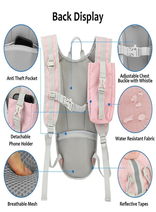 DEVONWIDE Lightweight Hydration Backpack 2L Water Bladder Pack - Pink | Water Backpack for Women Running, Cycling, Hiking | Lightweight, Anti-Theft, Reflective Design - Image 5