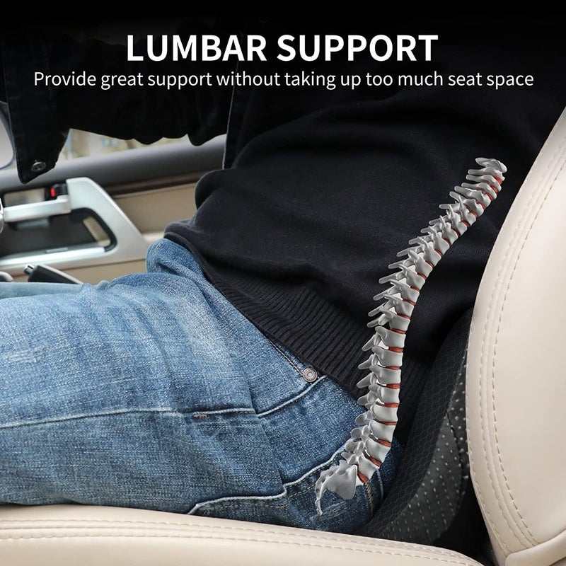 Livtribe Car Seat Cushion - Memory Foam Car Seat Pad - Sciatica & Lower Back Pain Relief - Car Seat Cushions for Driving - Road Trip Essentials for Drivers(Black) - Image 4