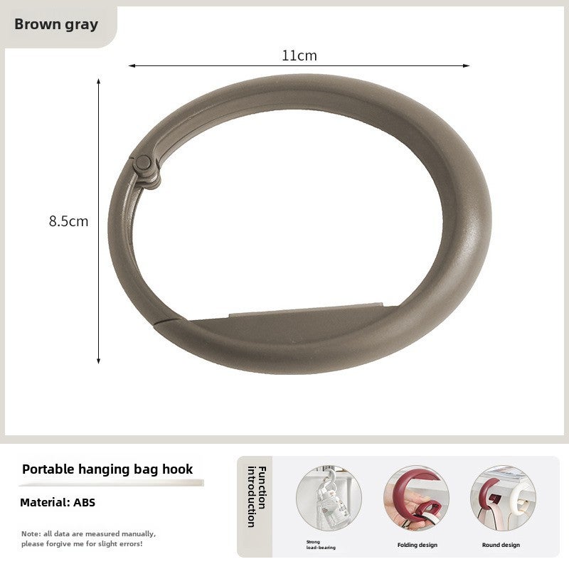 No-Drill Student Backpack Hanger Brown Gray 