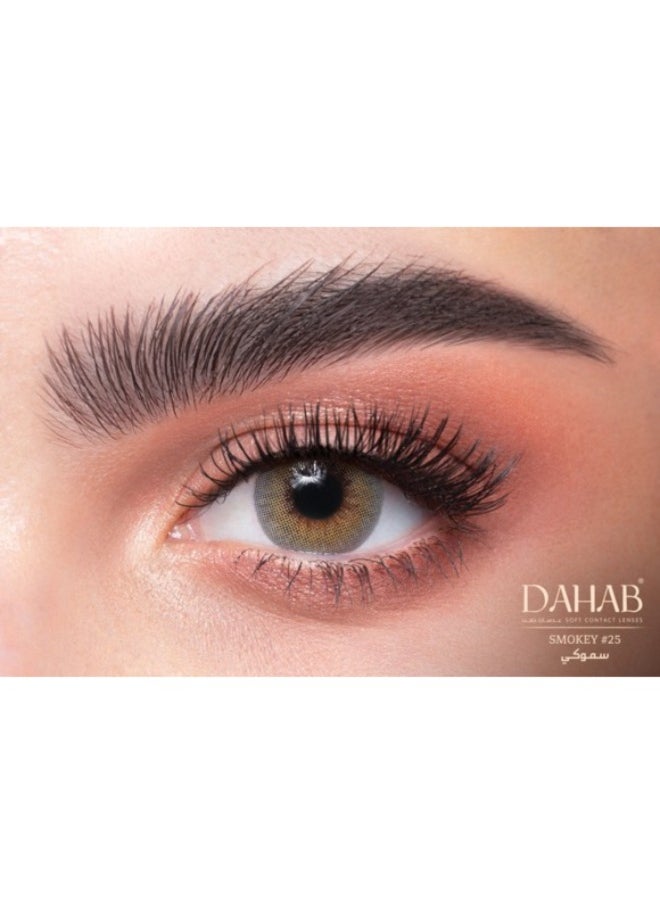 Dahab Smokey 9 Months Disposable Contact Lenses, Colored Contact Lenses, Cosmetic contact lenses, Gray Contact Lenses, Pack Of 2  - Image 1