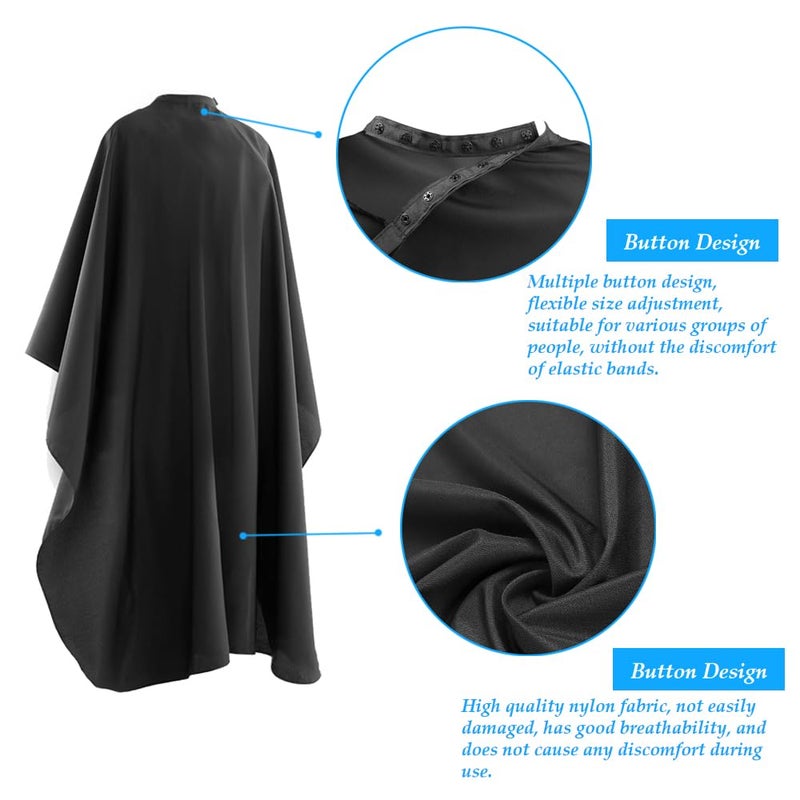 OBTANIM Hair Salon Capes with Snap Closure Waterproof Hairdressing Styling Hair Cutting Coloring Gown Professional Nylon Cape for Barber Hairdressers (2 PACK) - Image 3
