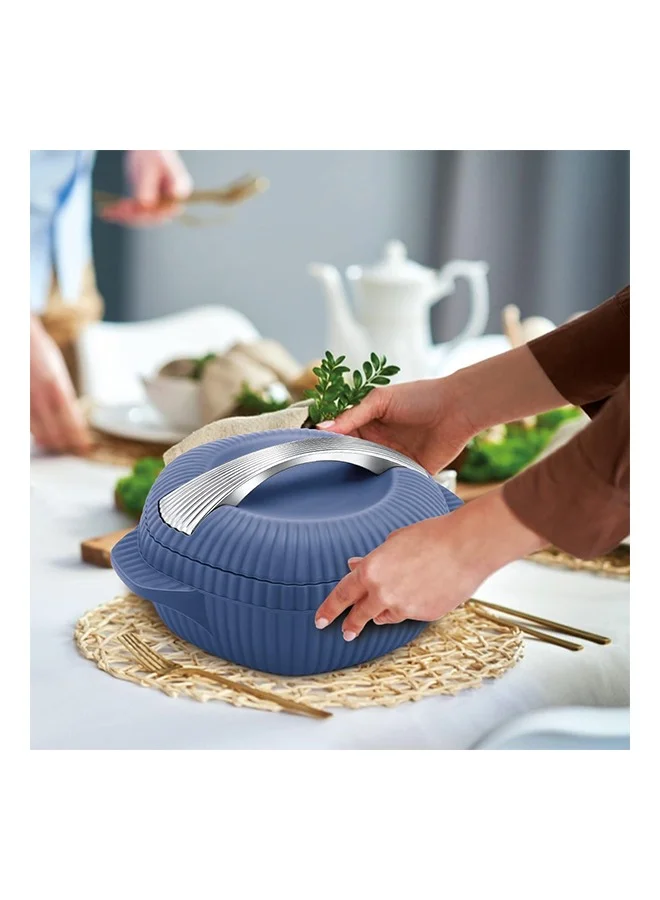 Milton Milton Oyster Jr. Gift Set PU Insulated Casserole, Set of 3 (455 ml, 860 ml, 1275 ml), Royal Blue, BPA Free, Food Grade, Hot and Cold, Easy to Carry, Easy to Store, Chapati, Roti, Curd Maker Royal Blue