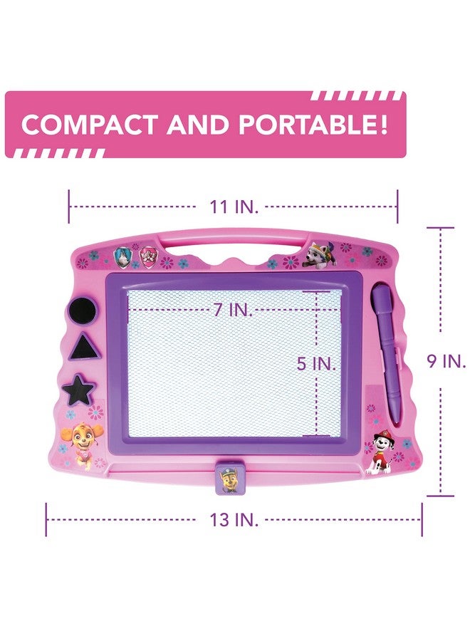 Lollipop Paw Patrol Magnetic Drawing Board With Stylus And 3 Stamps, For Girls Or Boys (Pink)… - Image 3