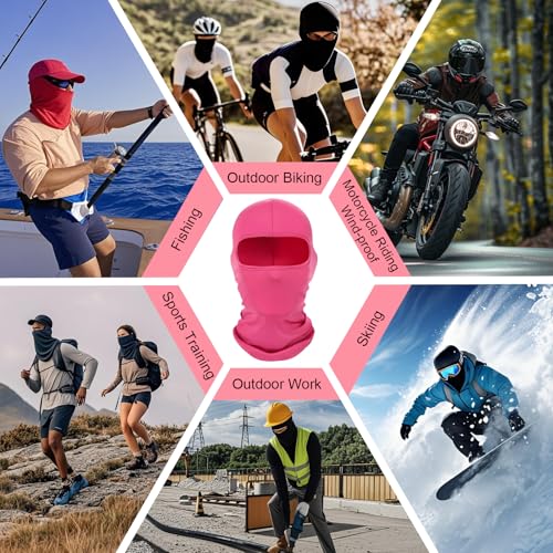 xipixiao 2Pcs Multifunctional Full Face Cover Ski Mask Balaclava Shiesty Unisex Summer Cooling Hood Cap Neck Gaiter Windproof UV Protector Lightweight for Outdoor Sports Motorcycle Snowboard - Image 4