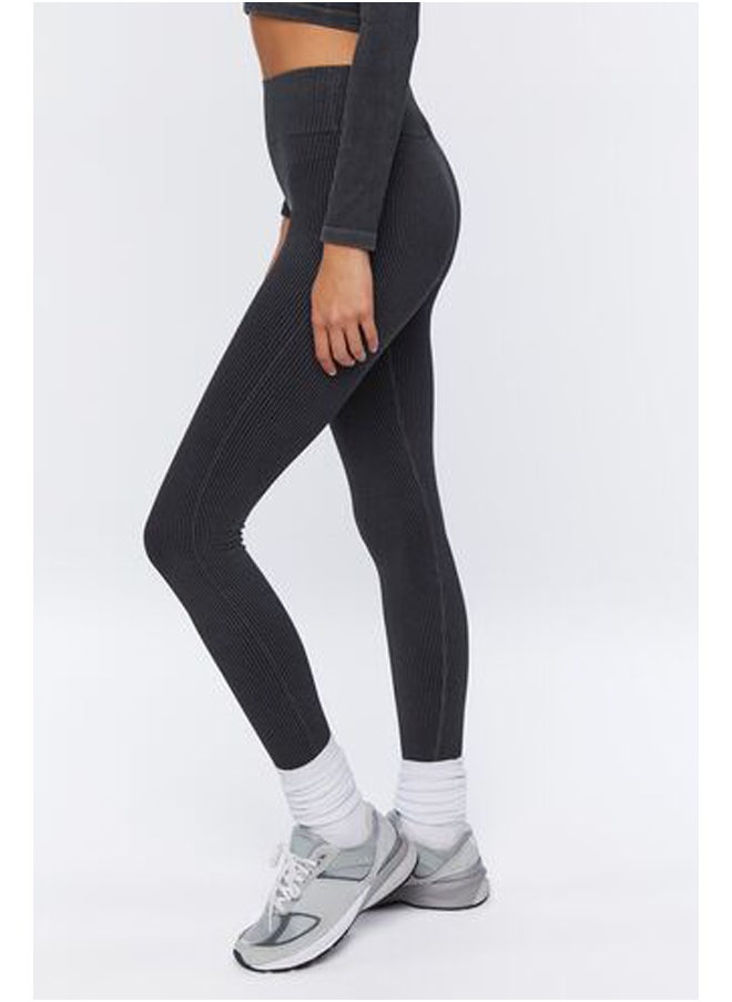FOREVER 21 - Mineral Wash Ribbed Leggings - Image 1