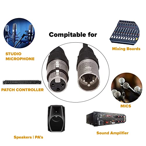 Kadence - 3 Pin XLR Solder Type Connector, 5 Male and 5 Female Plug Cable Connector Microphone Audio Socket, Made of Zinc Alloy for High Conductivity and Ultra-low Noise (0.8Kg (5pc) - Image 2