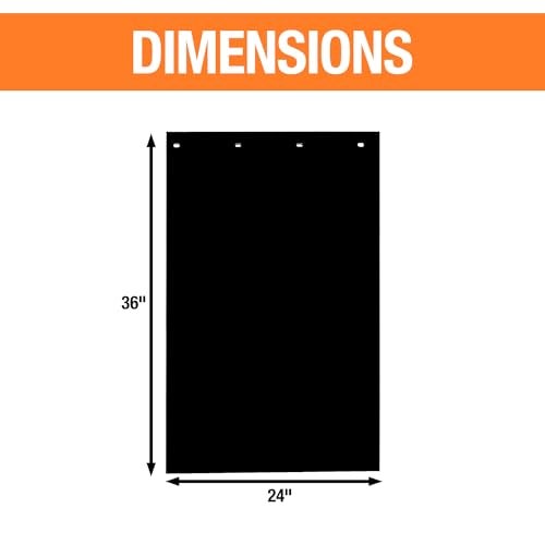 Buyers Products Company Buyers Products, 2 Pack, Super Durable Black Polymer Mudflaps 24x40 Inch, RC40PPB - Image 4