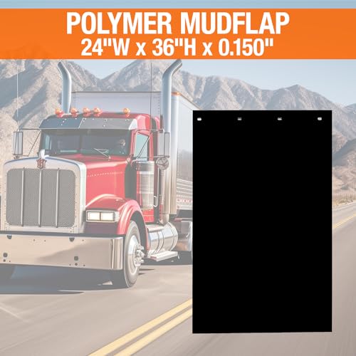 Buyers Products Company Buyers Products, 2 Pack, Super Durable Black Polymer Mudflaps 24x40 Inch, RC40PPB - Image 5