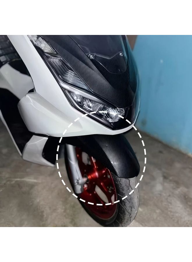 غطاء حماية أمامي من ألياف الكربون بنمط مائي وواجهة معدلة لدراجة نارية PCX160 - Image 4