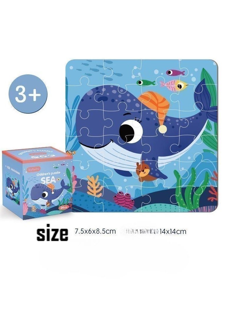 Kylwin 6-In-1 Jigsaw Puzzle Cosmos Sea  Forest Fruit Travel Dino Children Toys - Image 4