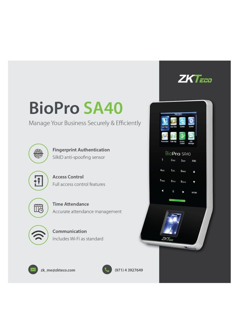 ZKTeco - ZKT SA40 ACCESS CONTROL - Image 1