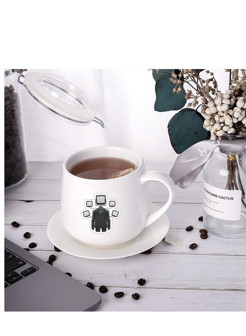 50 Pcs Random Toilet Man And Monitor Skibidi Toilet Game Cartoon Water Cup Waterproof Decoration Graffiti Stickers For Laptop Water Bottle Phone Skateboard Bike  - Image 3