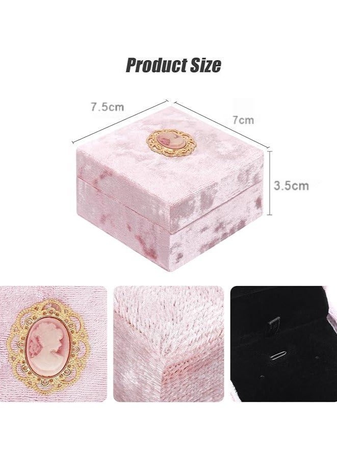 DesignSter Pendant Necklace Gift Box,Necklace Pendant Box for Jewellery Gift Boxes,Vintage Necklace Display Case for Engagement, Anniversary, Ceremony,Pink - Image 3