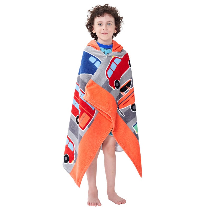 Bavilk Kids Bath Towels, Kids Towel Girls Boys Hooded Beach,Bathroom,Pool Swim Towels 30 Ã— 50 INCH Large Size Ultra Absorbent Cute Cartoon Animal Full Vitality 100% Cotton Wearable Wrap for Child - Image 5