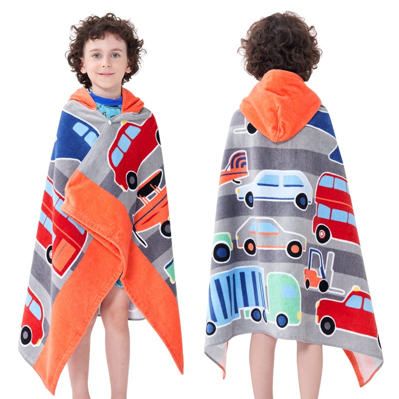 Bavilk Kids Bath Towels, Kids Towel Girls Boys Hooded Beach,Bathroom,Pool Swim Towels 30 Ã— 50 INCH Large Size Ultra Absorbent Cute Cartoon Animal Full Vitality 100% Cotton Wearable Wrap for Child - Image 1