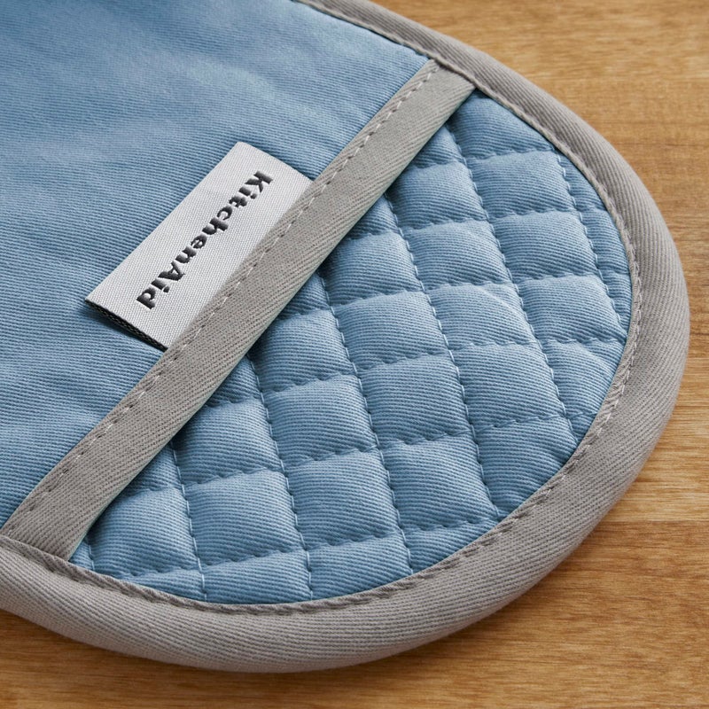 KitchenAid Asteroid Pot Holder 2-Pack Set  Blue Velvet  6.5""x10"" - Image 3