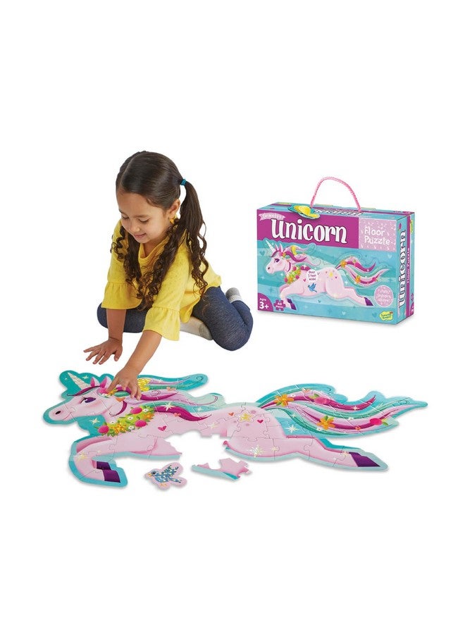Peaceable Kingdom Shimmery Unicorn Floor Puzzle, 1 EA - Image 1