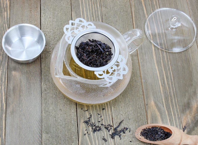 SOLSTICE TEA TRADERS Solstice Empress Tea Strainers with Drip Bowls (2-Pack); Elegant Stainless Steel Loose Leaf Tea Strainers - Image 5