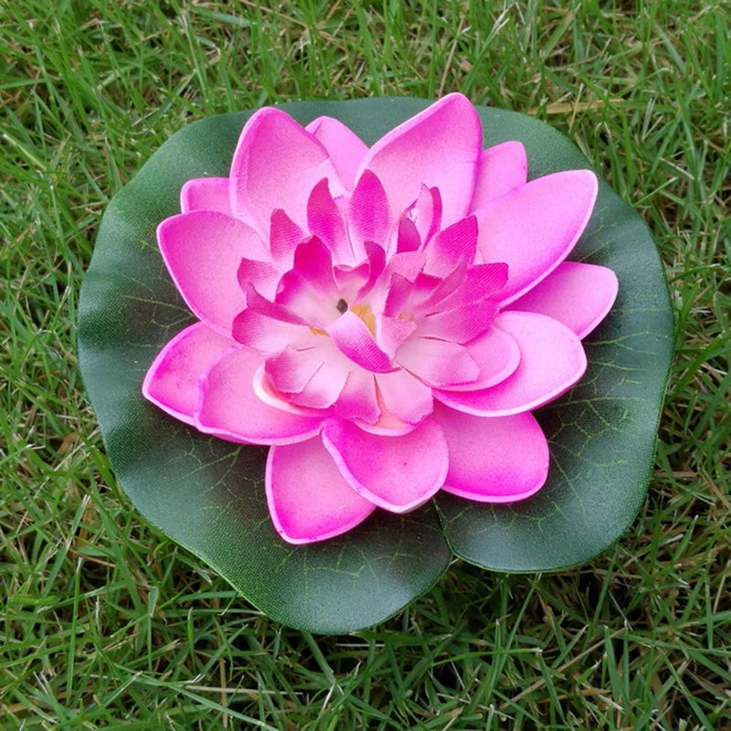 Everbuy Artificial Floating Lotus Flowers for Home Decoration and Craft Random Color 8 Pieces - Image 4