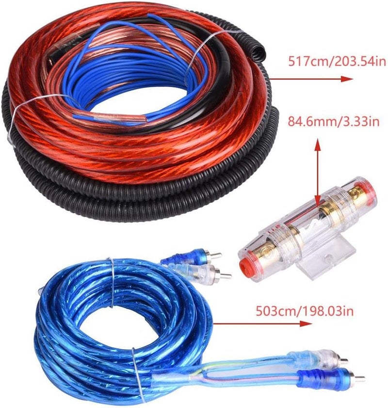 woobles 4 Guage 2800W Car o Subwoofer Amplifier Speaker Installation Wire Cable Kit [Fuse Suit] - Image 4