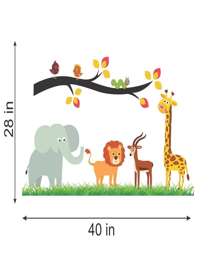 CVANU Animal & Little Bird on Branch Self-Adhesive Vinyl Wall Sticker for Wall Decoration (28inX40in)_S267 - Image 4