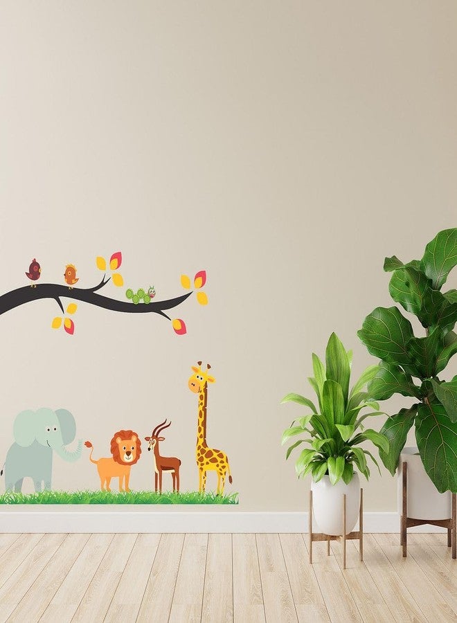 CVANU Animal & Little Bird on Branch Self-Adhesive Vinyl Wall Sticker for Wall Decoration (28inX40in)_S267 - Image 3